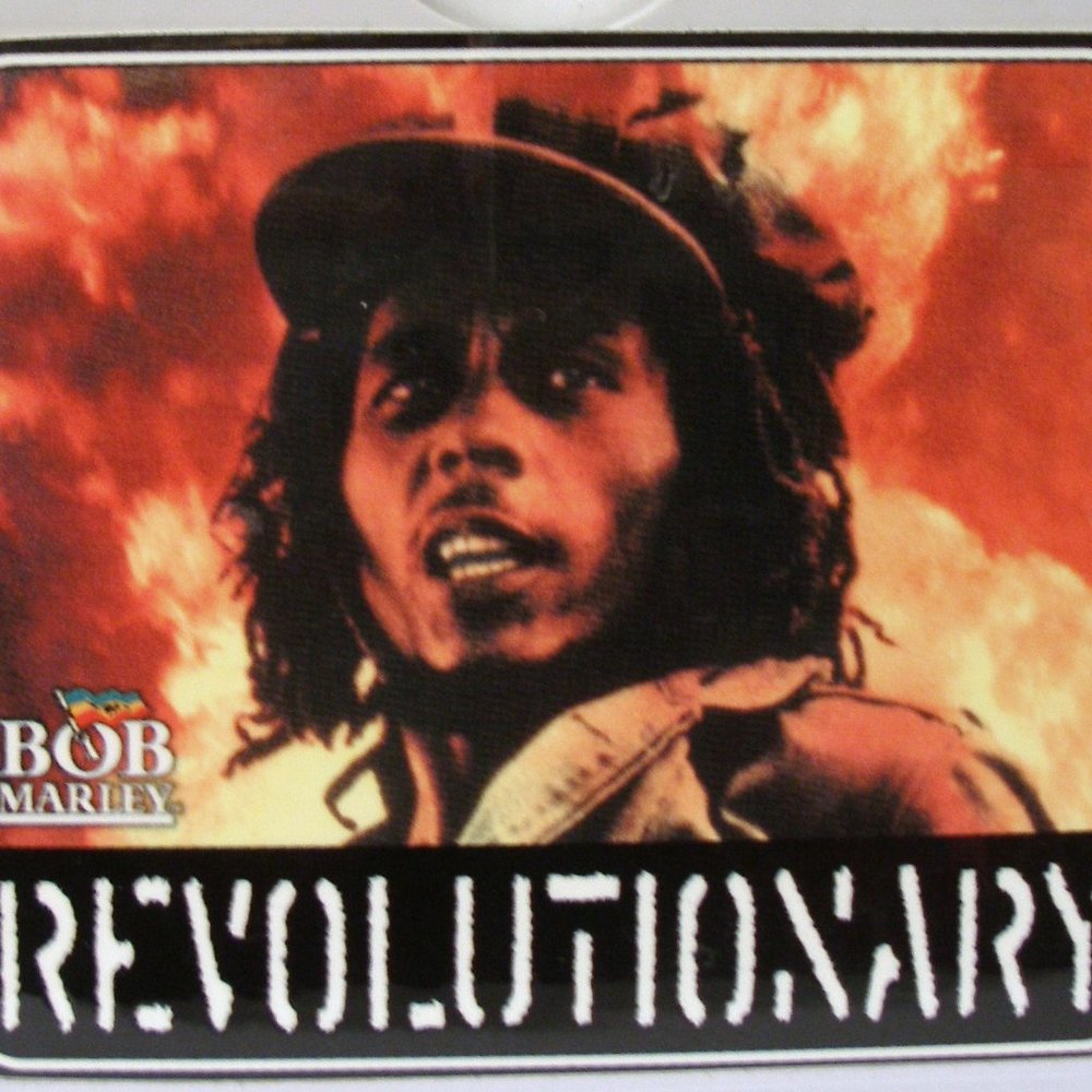 Bob Marley Revolutionary Vinyl Decal 2000 Out of Print Reggae Music Sticker